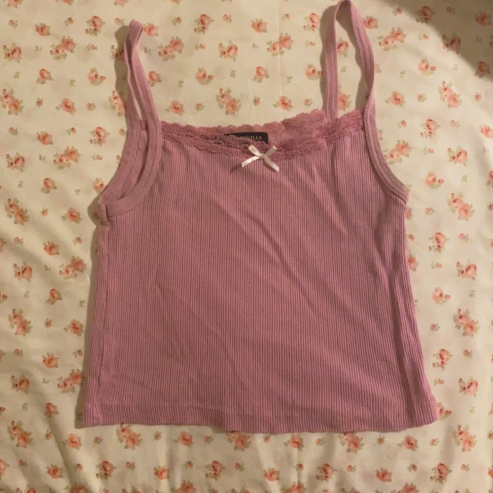 Pink lace brandy Melville skylar tank / top